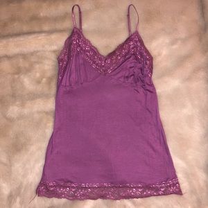 Purple lace cami